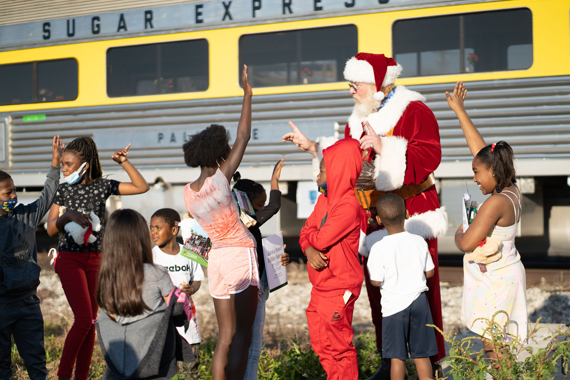 Picture of Santa Claus asking children a question